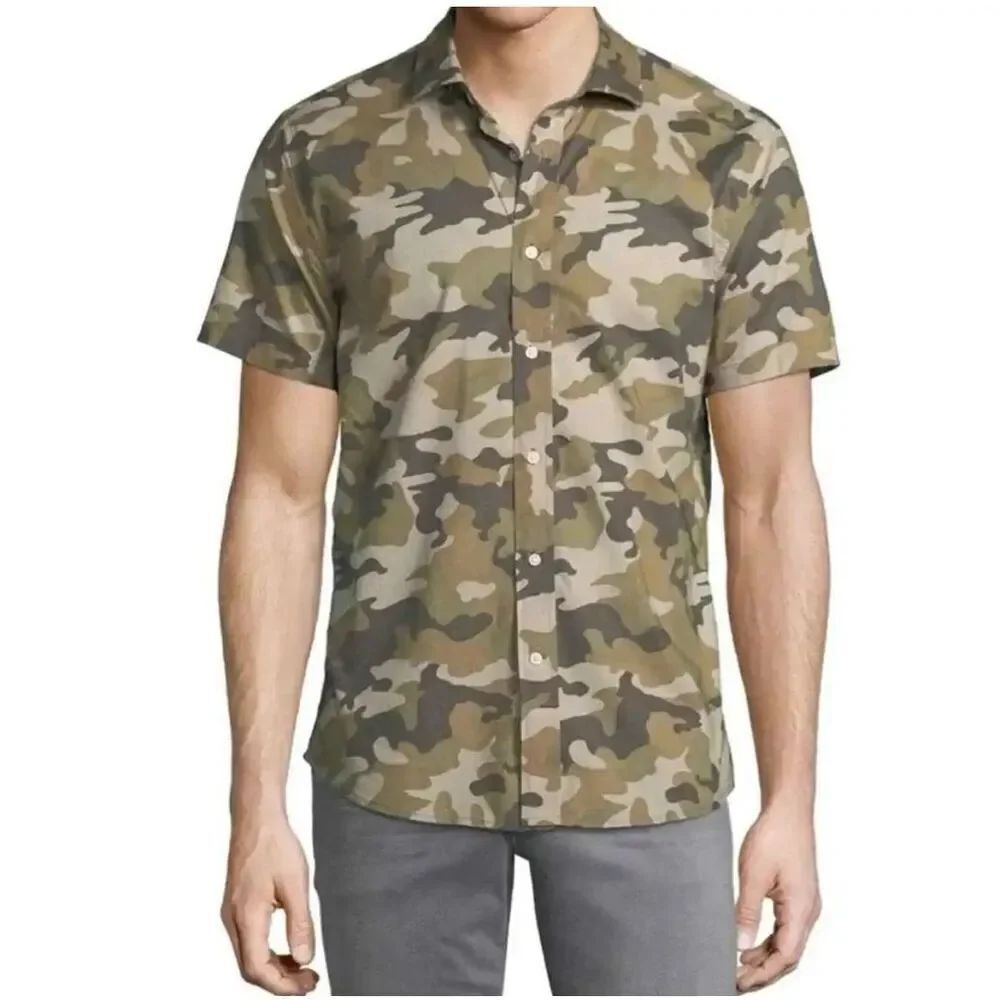✨Slate & Stone Camo Button Down Short Sleeve Sz Large Shirt✨